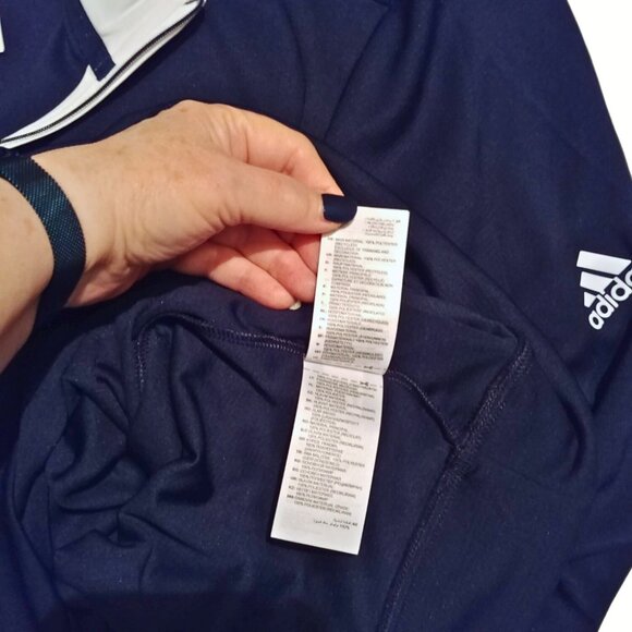 Adidas Performance Light Weight Quarter-Zip Golf Pullover Collegiate Navy Size L - Picture 8 of 9